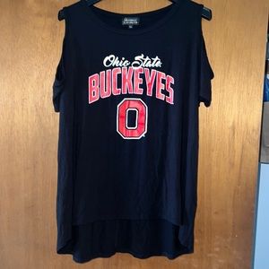 The Ohio State University Shirt, black, xl, cutout shoulders